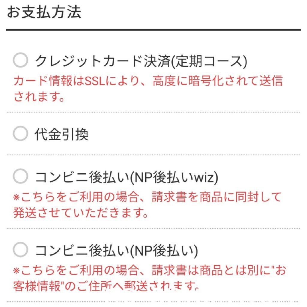 デオシーク支払方法（定期コース）